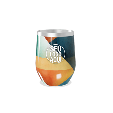 Copo Térmico Slim Colorido Geométrico Inox personalizado