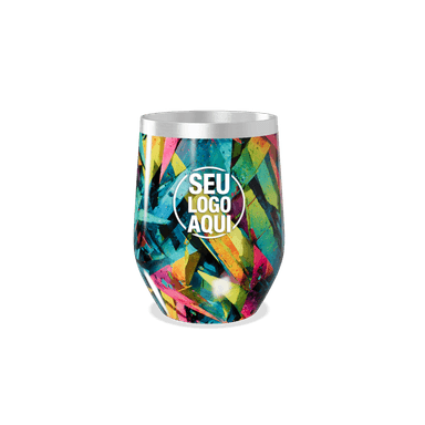 Copo Térmico Slim Estampado Colorido Inox personalizado
