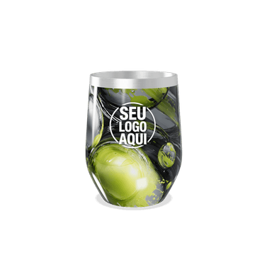 Copo Térmico Slim Verde Abstrato Aço Inox personalizado