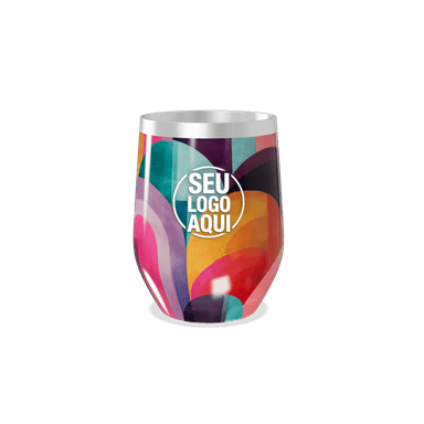 Copo Térmico Slim Colorido Abstrato Inox personalizado