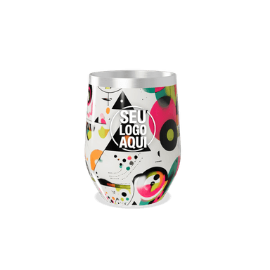 Copo Térmico Slim Estampa Geométrica Colorida personalizado