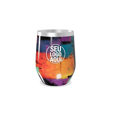 Copo Térmico Slim Estampa Colorida Abstrata personalizado