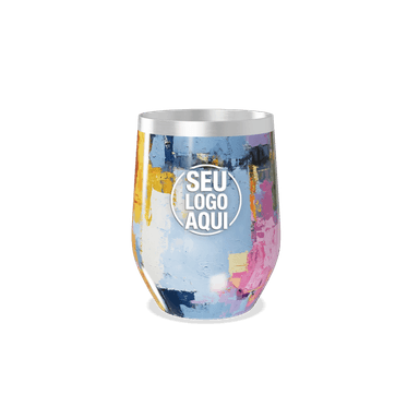 Copo Térmico Slim Estampa Abstrata Colorida personalizado