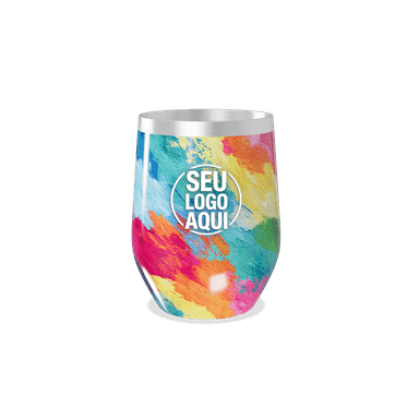 Copo Térmico Slim Estampa Colorida Aço Inox personalizado