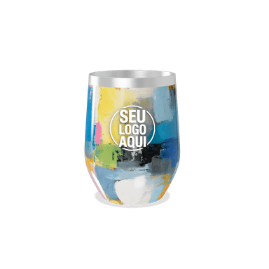 Copo Térmico Slim Estampa Abstrata Colorida personalizado