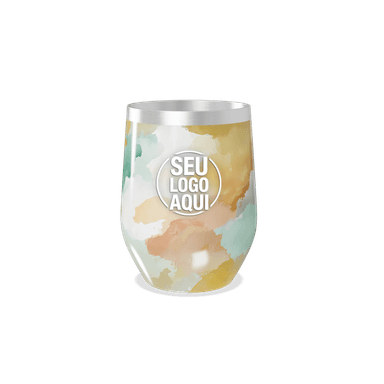Copo Térmico Slim Estampa Aquarela Colorida personalizado