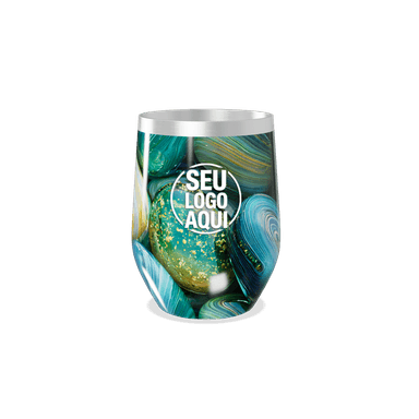 Copo Térmico Slim Verde Marmorizado Inox personalizado