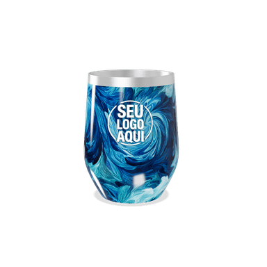 Copo Térmico Slim Azul Turquesa Espiral personalizado
