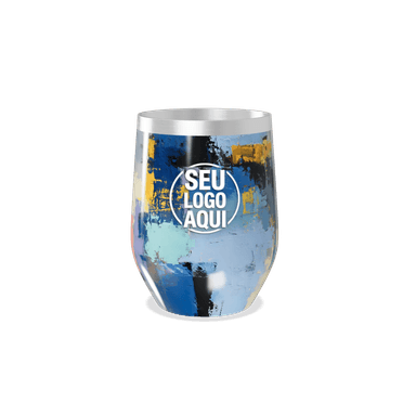 Copo Térmico Slim Abstrato Multicolorido Inox personalizado