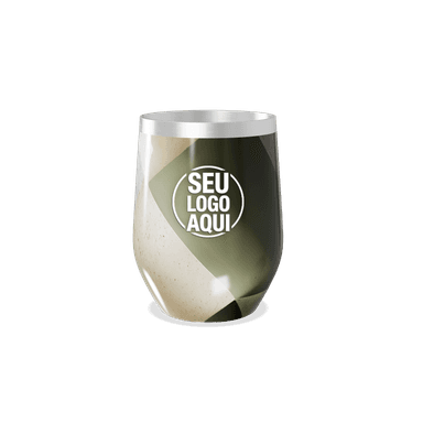Copo Térmico Slim Verde Abstrato Metalizado personalizado