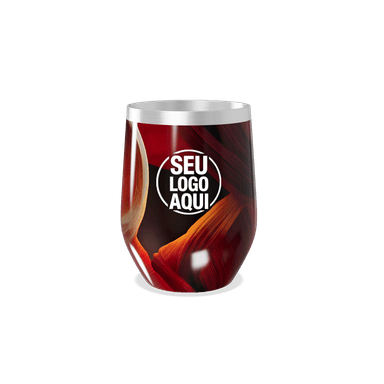 Copo Térmico Slim Abstrato Vermelho Aço Inox personalizado