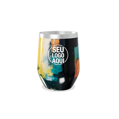Copo Térmico Slim Estampa Abstrata Colorida personalizado