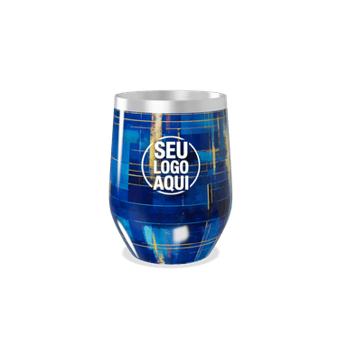 Copo Térmico Slim Azul Estampado Aço Inox personalizado