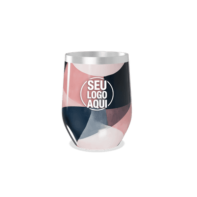 Copo Térmico Slim Abstrato Rosa E Azul personalizado