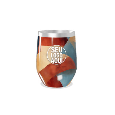 Copo Térmico Slim Colorido Abstrato Aço Inox personalizado