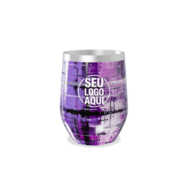Copo Térmico Slim Roxo Abstrato Aço Inox personalizado