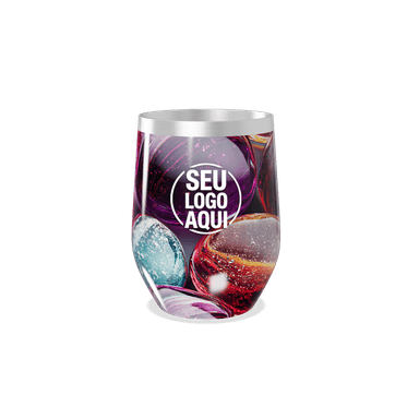 Copo Térmico Slim Estampa Colorida Vidro personalizado