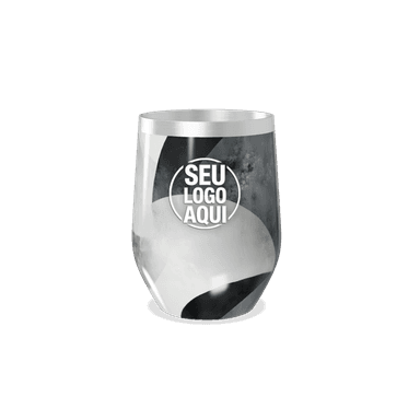 Copo Térmico Slim Preto E Branco Abstrato personalizado