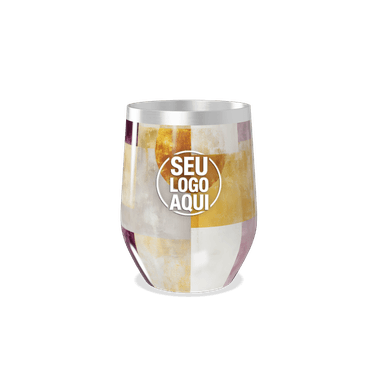 Copo Térmico Slim Colorido Geométrico Aço personalizado