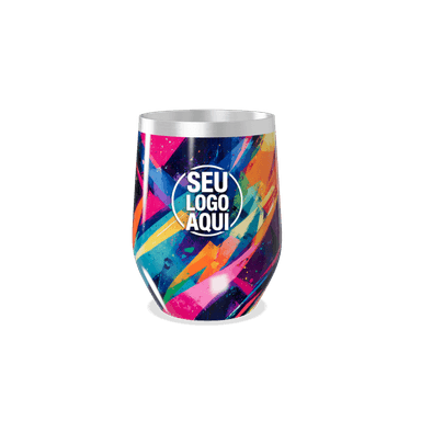 Copo Térmico Slim Estampa Colorida Aço Inox personalizado