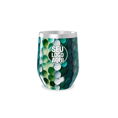 Copo Térmico Slim Escamas Verde Azul personalizado