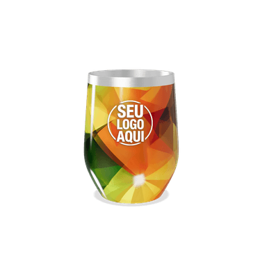 Copo Térmico Slim Colorido Geométrico Inox personalizado