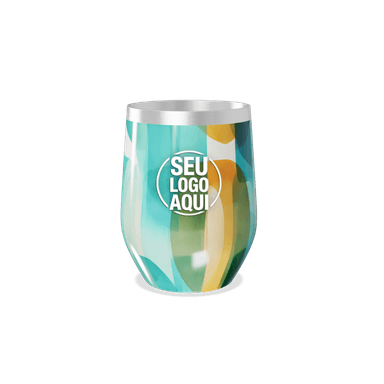 Copo Térmico Slim Abstrato Colorido Aço Inox personalizado