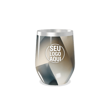 Copo Térmico Slim Geométrico Vidro Colorido personalizado