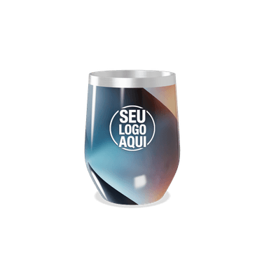 Copo Térmico Slim Degradê Azul Aço Inox personalizado
