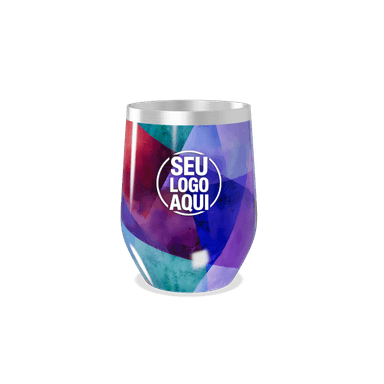 Copo Térmico Slim Estampa Geométrica Colorida personalizado