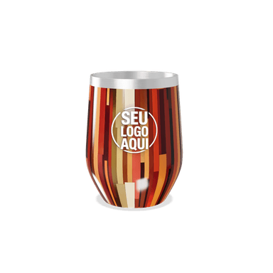 Copo Térmico Slim Listrado Colorido Aço Inox personalizado