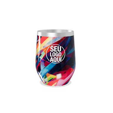 Copo Térmico Slim Estampa Colorida Aço Inox personalizado
