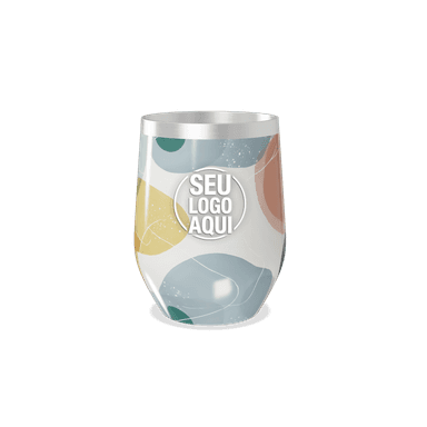Copo Térmico Slim Abstrato Colorido Inox personalizado