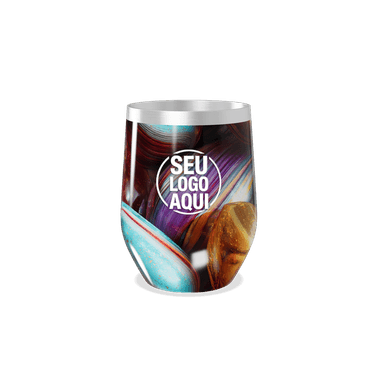 Copo Térmico Slim Multicolorido Abstrato Aço personalizado
