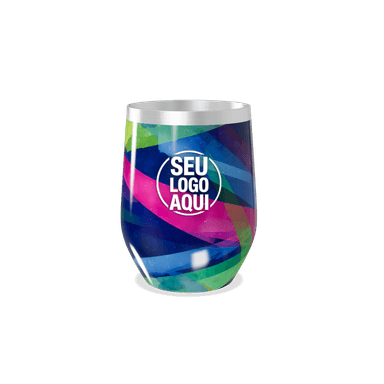 Copo Térmico Slim Colorido Com Listras personalizado