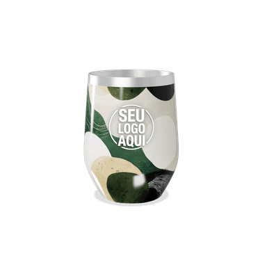 Copo Térmico Slim Estampa Abstrata Verde personalizado