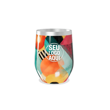 Copo Térmico Slim Estampa Abstrata Colorida personalizado