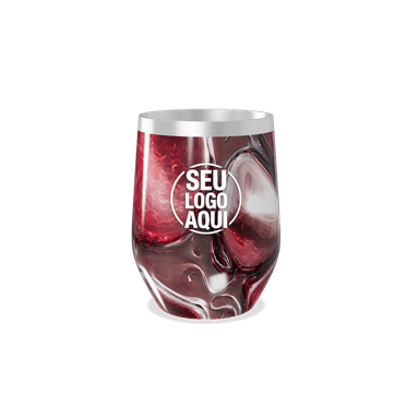 Copo Térmico Slim Vermelho Abstrato Inox personalizado