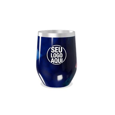 Copo Térmico Slim Azul Metálico Inox personalizado