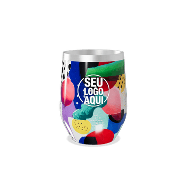 Copo Térmico Slim Colorido Abstrato Aço Inox personalizado