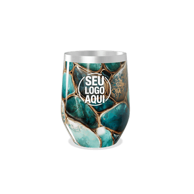 Copo Térmico Slim Estampa Pedra Azul personalizado