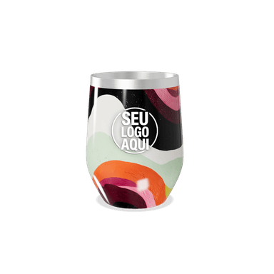 Copo Térmico Slim Colorido Abstrato Aço Inox personalizado