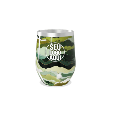 Copo Térmico Slim Estampa Abstrata Verde personalizado