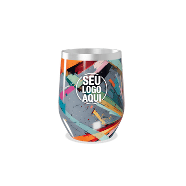 Copo Térmico Slim Multicolorido Abstrato personalizado