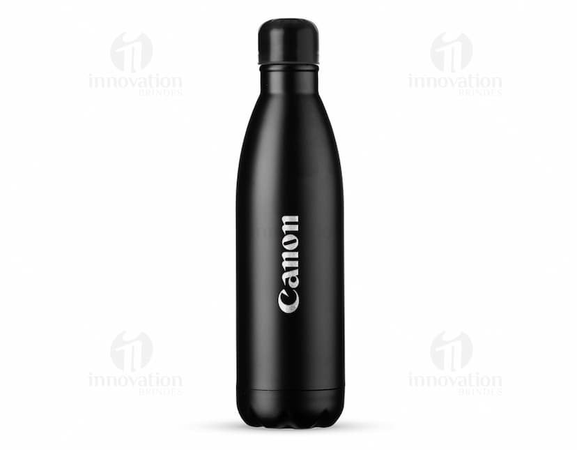 Garrafa Térmica Inox 750ml - Mantenha suas bebidas quentes ou geladas por mais tempo! Ideal para viagens, trabalho ou academia. Design moderno e durável. Compre já!