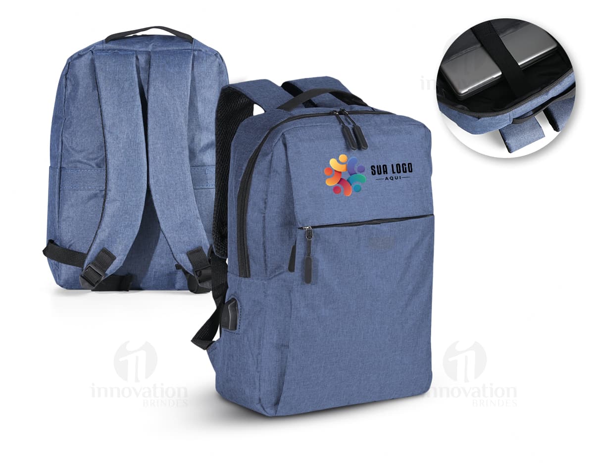 mochila de nylon 21l usb Personalizado