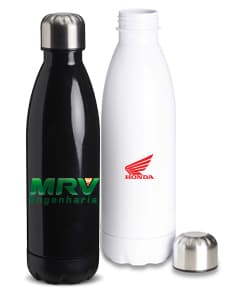 Garrafa Plástica de 700ml - Ideal para Bebidas Alcoólicas e Bebidas Especiais. Perfeita para Celebrações, Restaurantes, Festas e Bares. Garrafa de Luxo, Translúcida e com Tampa Dourada. Aproveite!