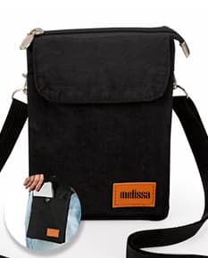 Mini bolsa transversal em couro preto: elegância e praticidade para seus acessórios. Ideal para quem busca estilo e organização em um único acessório. Com alça ajustável e fecho em zíper, perfeita para te acompanhar em todas as ocasiões. Garanta a sua!