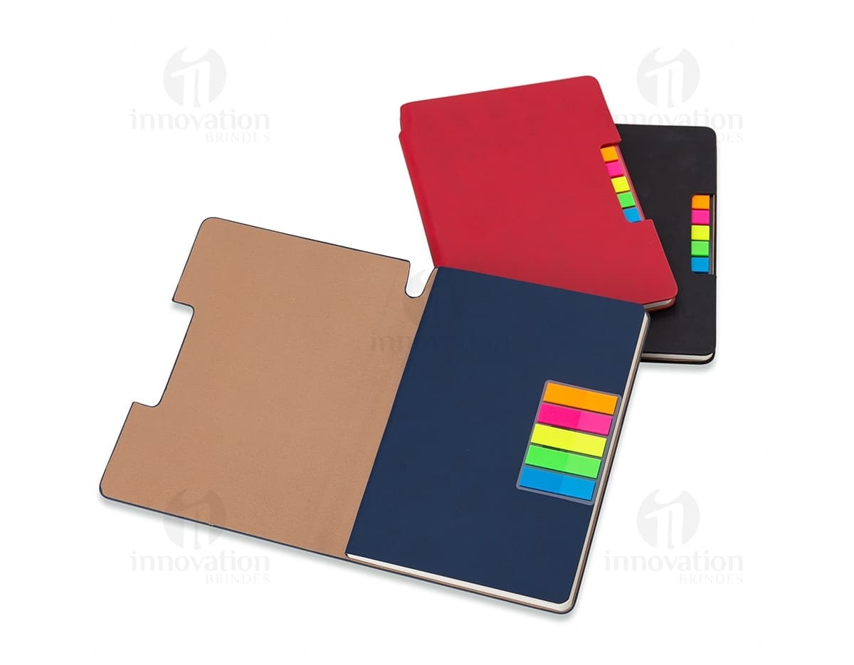 Caderno com autoadesivo - Organize seu escritório de forma prática e funcional com o caderno com autoadesivo. Perfeito para lembrar de tarefas importantes ou destacar informações essenciais. Ideal para quem busca mais eficiência no dia a dia. Garanta o seu!
