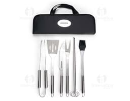 9-Piece BBQ Set - Practical and versatile, this BBQ set is the perfect accessory for barbecue lovers. With a sturdy leather